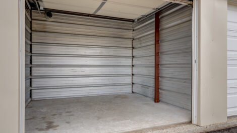 inside a large storage unit