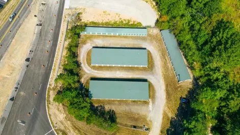 Aerial view of Mini Mall Storage in Hot Springs
