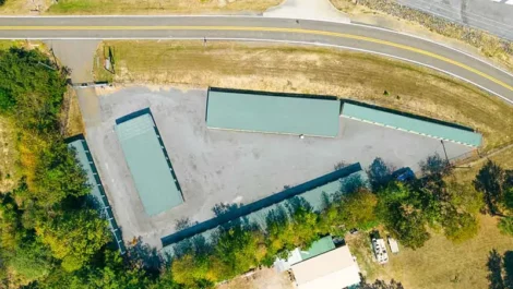 aerial view of Mini Mall Storage in Hot Springs