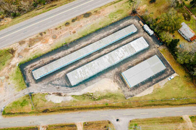 Aerial view of Mini Mall Storage in Conroe
